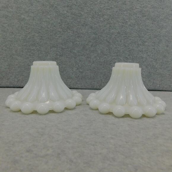 milk glass Other - Vintage Pair White Milk Glass -Bubble Boopie Candlestick Holders -Anchor Hocking